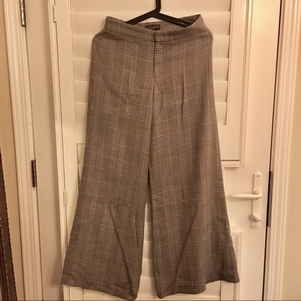 Banana Republic Wool Blend Plaid Trousers